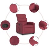  Naslonjač na podizanje od tkanine crvena boja vina | shoptok.hr
