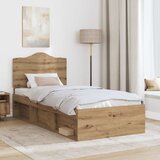  Krevetna konstrukcija Umjetnička hrastovina 75 x 190 cm | shoptok.hr