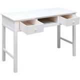 Radni stol bijeli 108 x 45 x 76 cm od masivnog drva paulovnije | shoptok.hr