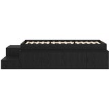  Krevet s ladicama s pohranom Crni hrast 234 x 103 x 53.5 cm | shoptok.hr
