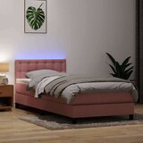 Box spring krevet s madracem ružičasti 80 x 220 cm baršunasti | shoptok.hr