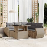 vidaXL 6-dijelni set vrtnih sofa s jastucima bež od poliratana | shoptok.hr