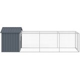  Kavez za kokoši s igralištem antracit 117x405x123 cm čelični | Shoptok.si