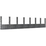 vidaXL Gabionska košara U-oblika s 8 stupova 860x20x200 cm željezna cijene