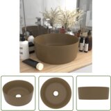 The Living Store Razkošen umivalnik okrogel mat krem 40x15 cm keramičen - Razkošen Umivalnik, (21744773) Cene