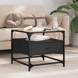  Stolić za kavu sa staklenom površinom crni 50x50x45 cm čelični | shoptok.hr