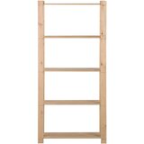  Stalak za pohranu s 5 razina 80x28,5x170 cm od masivne borovine | shoptok.hr