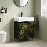  Kupaonski ormar ELBURG Crni hrast 60 x 40 x 61 cm | shoptok.hr