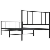  Metalni okvir kreveta uzglavlje i podnožje crni 90x190 cm | Eponuda.ba
