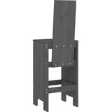  Barski stolci 2 kom sivi 40 x 42 x 120 cm od masivne borovine | Eponuda.ba
