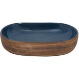 Nadgradni umivaonik smeđe-plavi ovalni 59x40x14 cm keramički | shoptok.hr