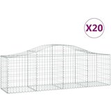  Lučne gabionske košare 20 kom 200x50x60/80 cm pocinčano željezo | shoptok.hr
