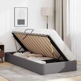  Otomanski krevet s pohranom Sivi 90 x 190 cm Lažna koža | shoptok.hr