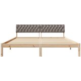 Okvir kreveta Smeđa i taupe 180 x 200 cm Masivna borovina | shoptok.hr