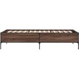  Okvir za krevet smeđi hrast 75x190 cm konstruirano drvo i metal | shoptok.hr