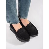 GOODIN Suede loafers with a thick sole black | Shoptok.si