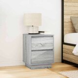 vidaXL Nočne omarice z LED svetili 2 kosa Siva Sonoma 38x34x50 cm | Shoptok.si