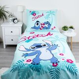 Jerry Fabrics Modra enojna bombažna otroška posteljnina 140x200 cm Lilo a Stitch "Hawaii" – | Shoptok.si