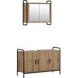  Set ormarića za kupaonicu 2 kom. Hrast artisan - Hrast artisan Ormar s umivaonikom (3 vrata) + viseći ormar | shoptok.hr