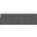 vidaXL Box spring postelja z vzmetnico temno siva 100x200 cm blago | Shoptok.si