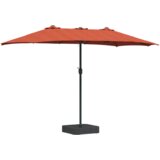  Vrtni dežnik Terakota 385 x 209 x 244 cm Poliester in jeklo, (5000160731) | Shoptok.si