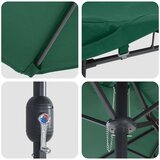  Vrtni suncobran Zelena 385 x 209 x 244 cm Poliester i čelik | Eponuda.com