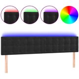  LED uzglavlje crno 180x5x78/88 cm baršunasto | shoptok.hr