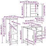 vidaXL set namještaja za kupaonicu 3 pcs hrast artisan 65 x 33 x 60 cm | shoptok.hr