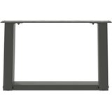  Noge za klubsko mizico v obliki črke U 2 kosa antracit 40 x (30-31) cm jeklo, (22123886) | Shoptok.si