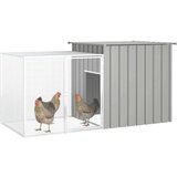  Kavez za kokoši sivi 200 x 91 x 100 cm od pocinčanog čelika | shoptok.hr
