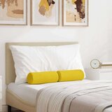 vidaXL Blazine 2 pcs Svetlo rumena Ø 15 x 40 cm blago | Shoptok.si