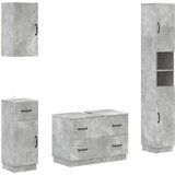  Set kupaonskih ormara od 4 dijela HOORN Betonska siva | shoptok.hr