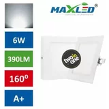 MAX-LED LED vgradna/nadgradna svetilka 2v1 6W kvadratna nevtralno bela