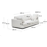 Kave Home Bijela sofa 210 cm Gala – | shoptok.hr