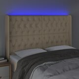  LED uzglavlje krem 163 x 16 x 118/128 cm od tkanine | shoptok.hr