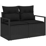  Set sofe 6 kom. Crna Poli Rattan i čelik | shoptok.hr