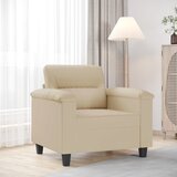 vidaXL Fotelja krem 60 cm od mikrovlakana | shoptok.hr