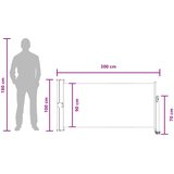 Bočna tendu 100 x 300 cm 100% poliester, željezo, čelik | shoptok.hr