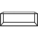  Stolić za kavu crni s kaljenim staklom 100 x 50 x 35 cm | shoptok.hr
