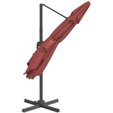  Konzolni suncobran s aluminijskim stupom terakota 400 x 300 cm | shoptok.hr