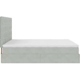  Okvir kreveta s madracima svijetlosivi 180x200cm baršunasti | shoptok.hr