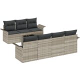  Vrtna garnitura - 8-dijelni set vrtnih sofa s jastucima svijetlosivi poli ratan | shoptok.hr