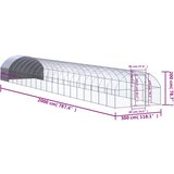 Vanjski kokošinjac 3 x 20 x 2 m od pocinčanog čelika | shoptok.hr