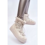Gemre PM1 Women's Fashionable Lace-up Snow Boots Light beige Carrios | Shoptok.si