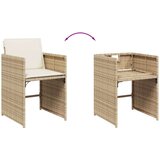  9-dijelni vrtni blagovaonski set od poliratana s jastucima bež | shoptok.hr