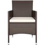 vidaXL 5-dijelni vrtni bistro set poliratan i kaljeno staklo smeđi | shoptok.hr
