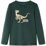  Dječja majica dugih rukava tamnozelena 104 | shoptok.hr