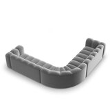 Micadoni Svetlo siva žametna kotna sedežna garnitura Lupine – | Shoptok.si