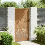  Vrtna vrata 85 x 200 cm od čelika COR-TEN s uzorkom trave | Eponuda.ba