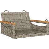  Klupa za ljuljanje siva 63x62x40 cm od poliratana | shoptok.hr
